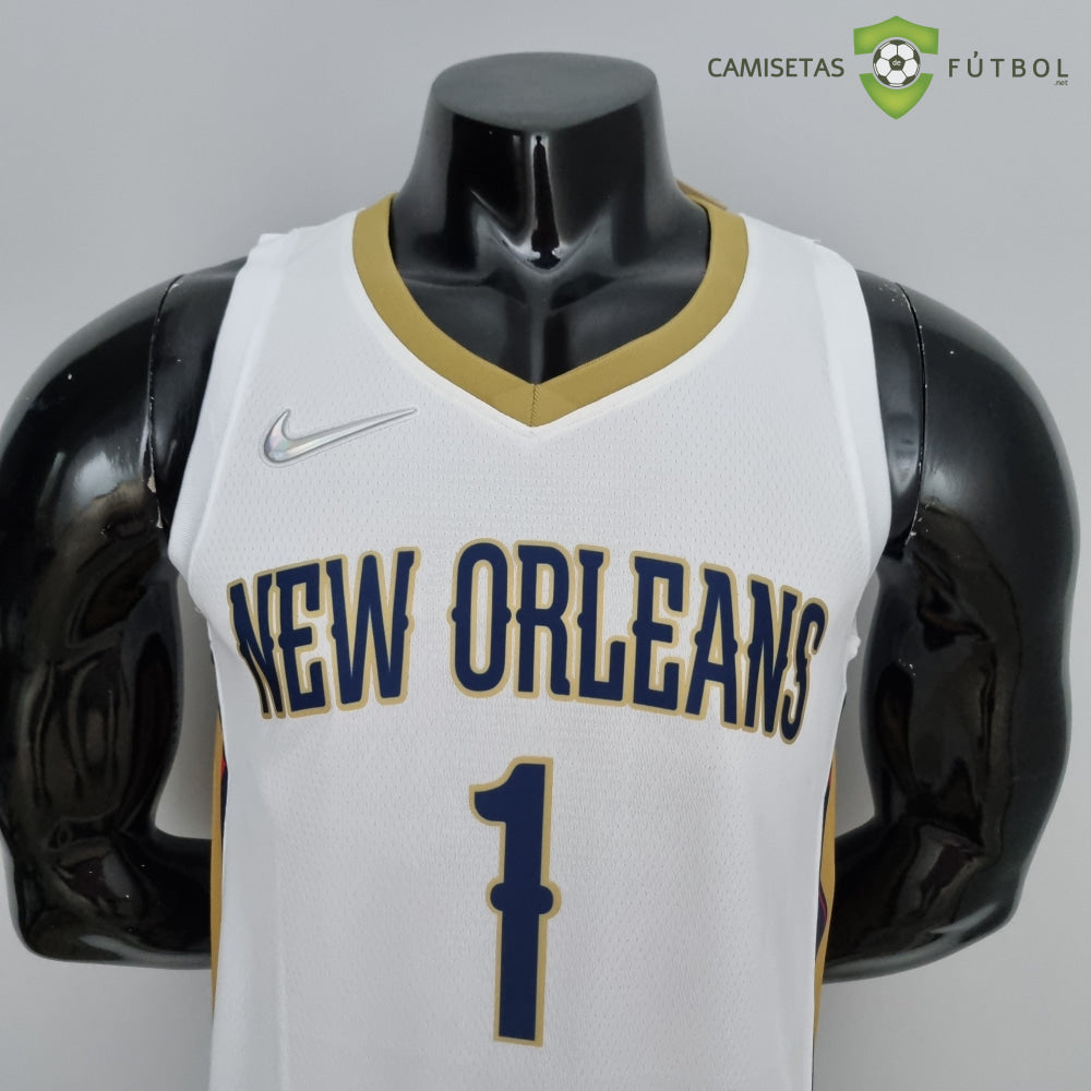 Camiseta New Orleans Pelicans 21-22 - Zion Williamson 1 Blanco Dorado Nba
