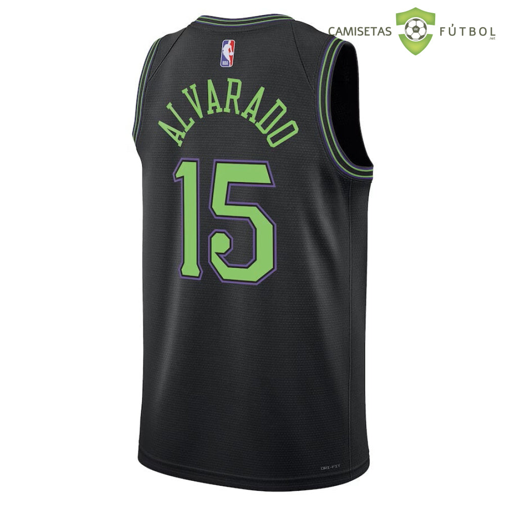 Camiseta New Orleans Pelicans 23-24 - Alvarado 15 Negro Nba