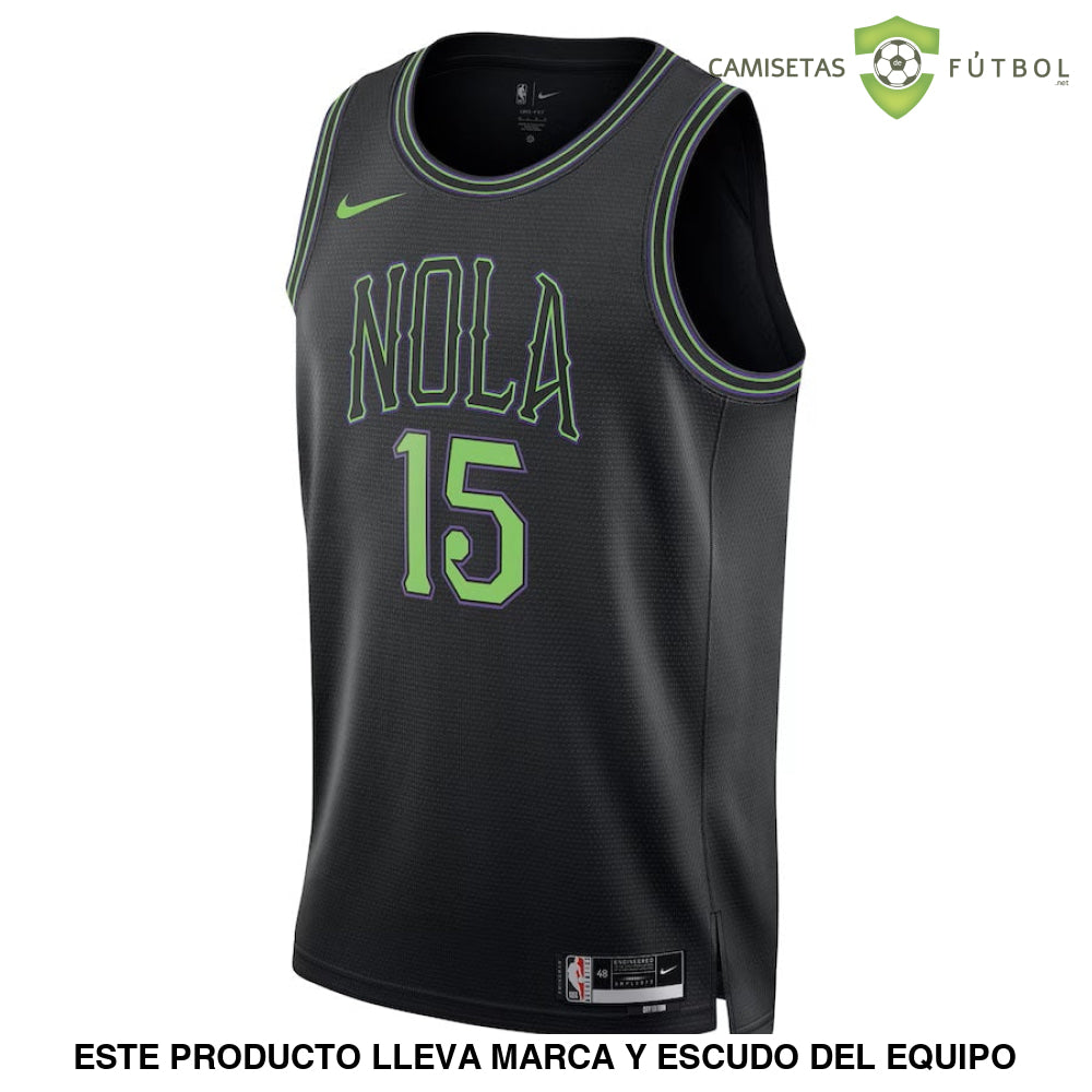 Camiseta New Orleans Pelicans 23-24 - Alvarado 15 Negro Nba