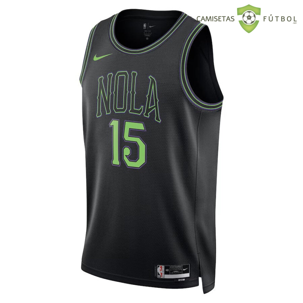 Camiseta New Orleans Pelicans 23-24 - Alvarado 15 Negro Nba