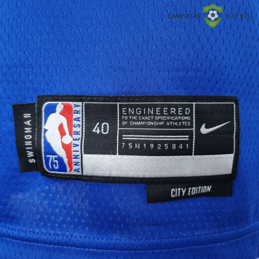 Camiseta New York Knicks 21-22 - Carmelo Anthony 7 Azul Naranja Nba