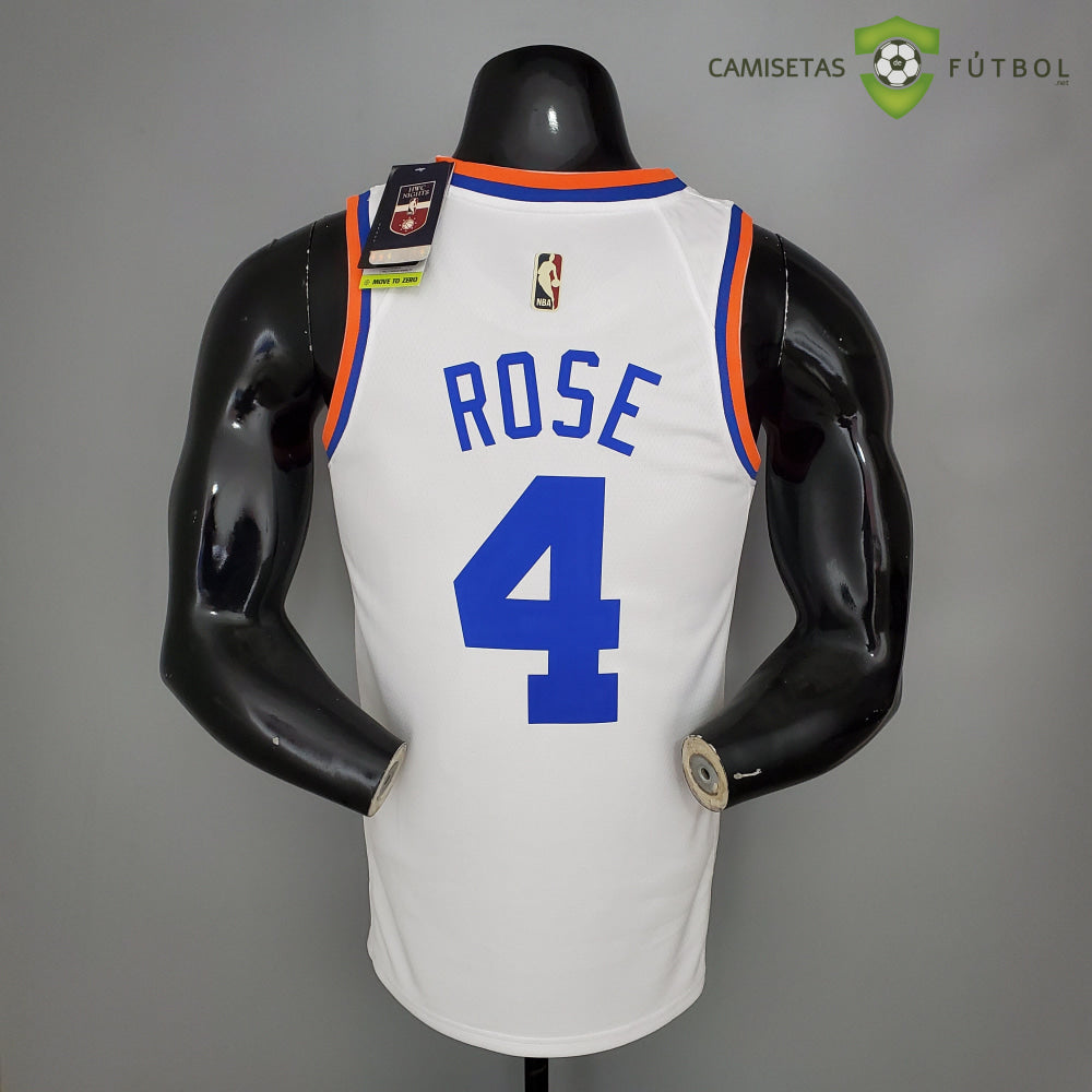 Camiseta New York Knicks 21-22 - Derrick Rose 4 Blanco Nba