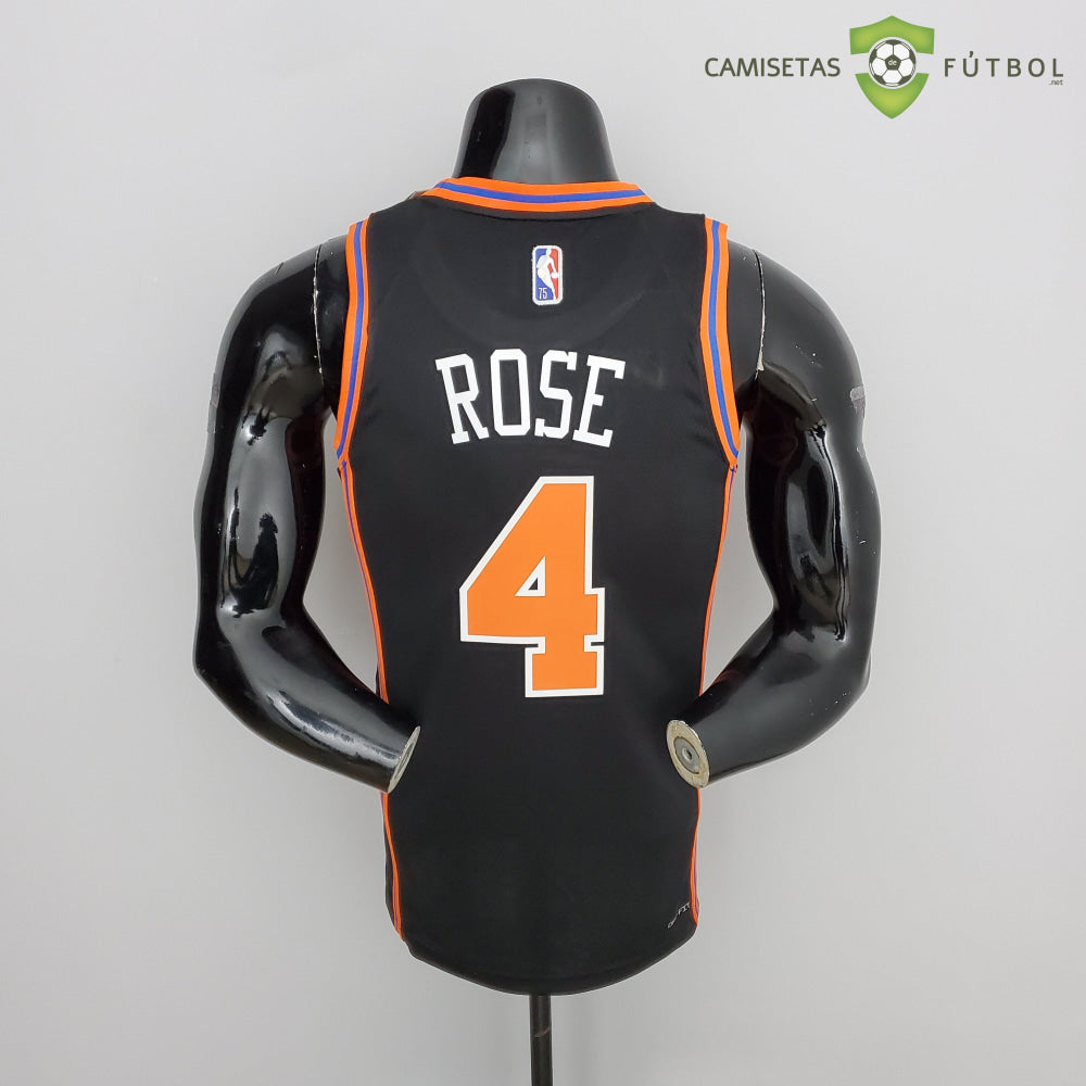 Camiseta New York Knicks 21-22 - Derrick Rose 4 Negro Nba