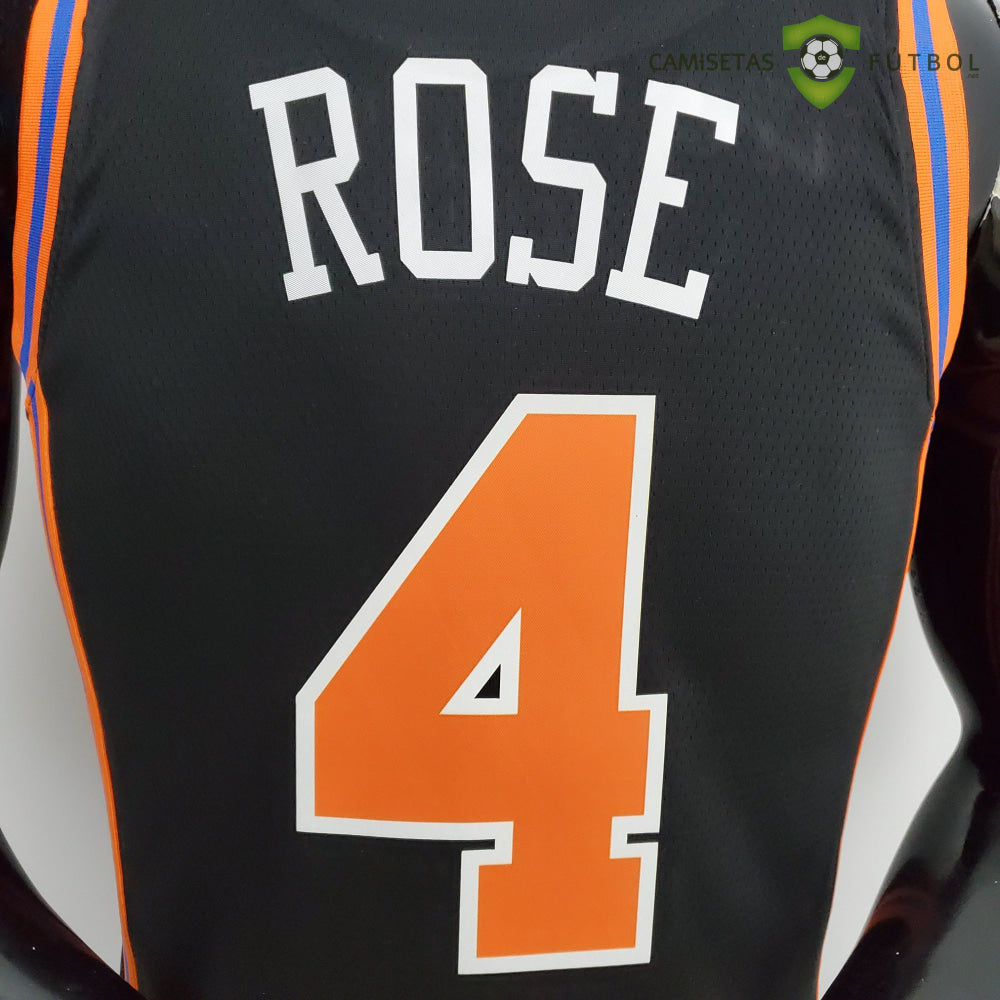 Camiseta New York Knicks 21-22 - Derrick Rose 4 Negro Nba