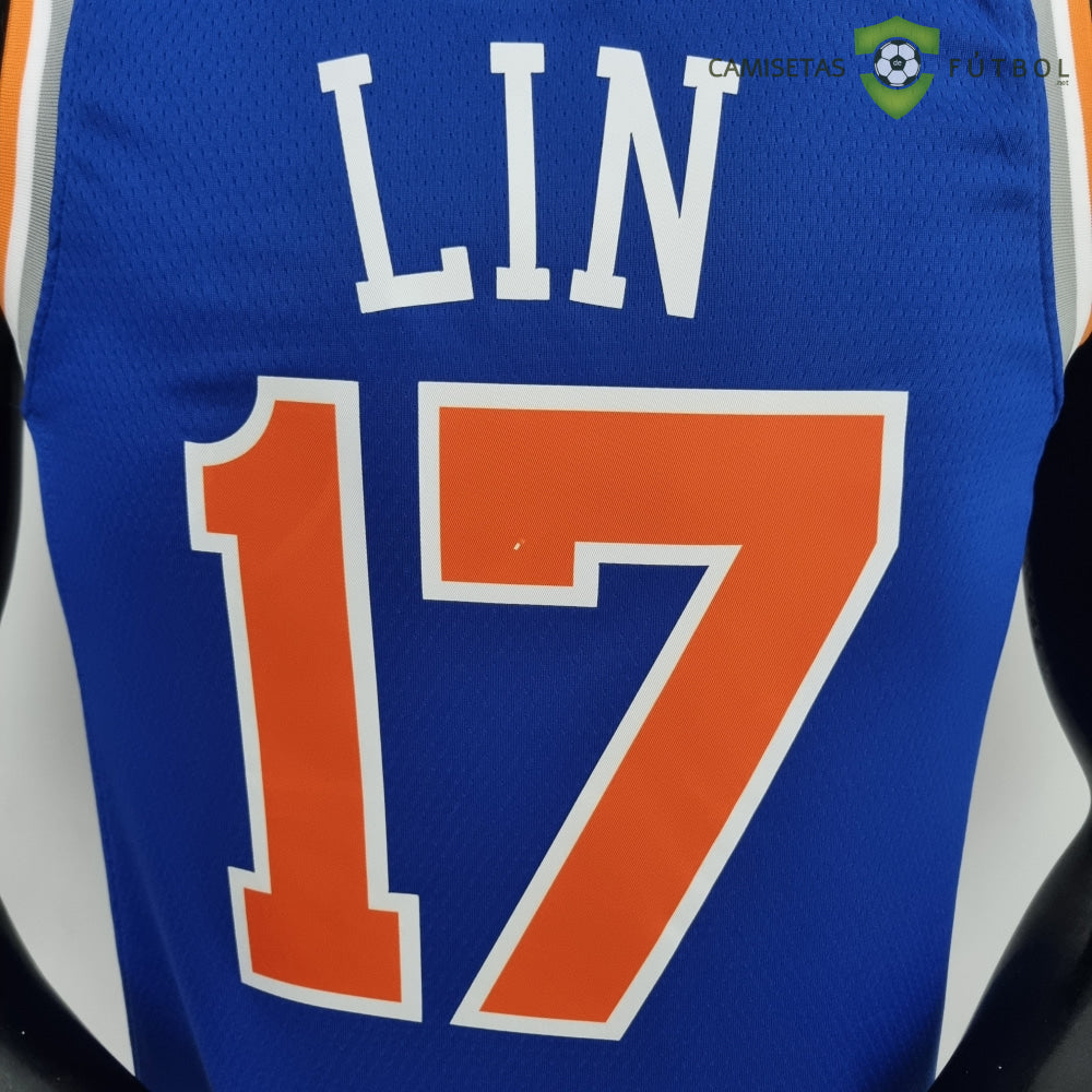 Camiseta New York Knicks 21-22 - Jeremy Lin 17 Azul Naranja Nba