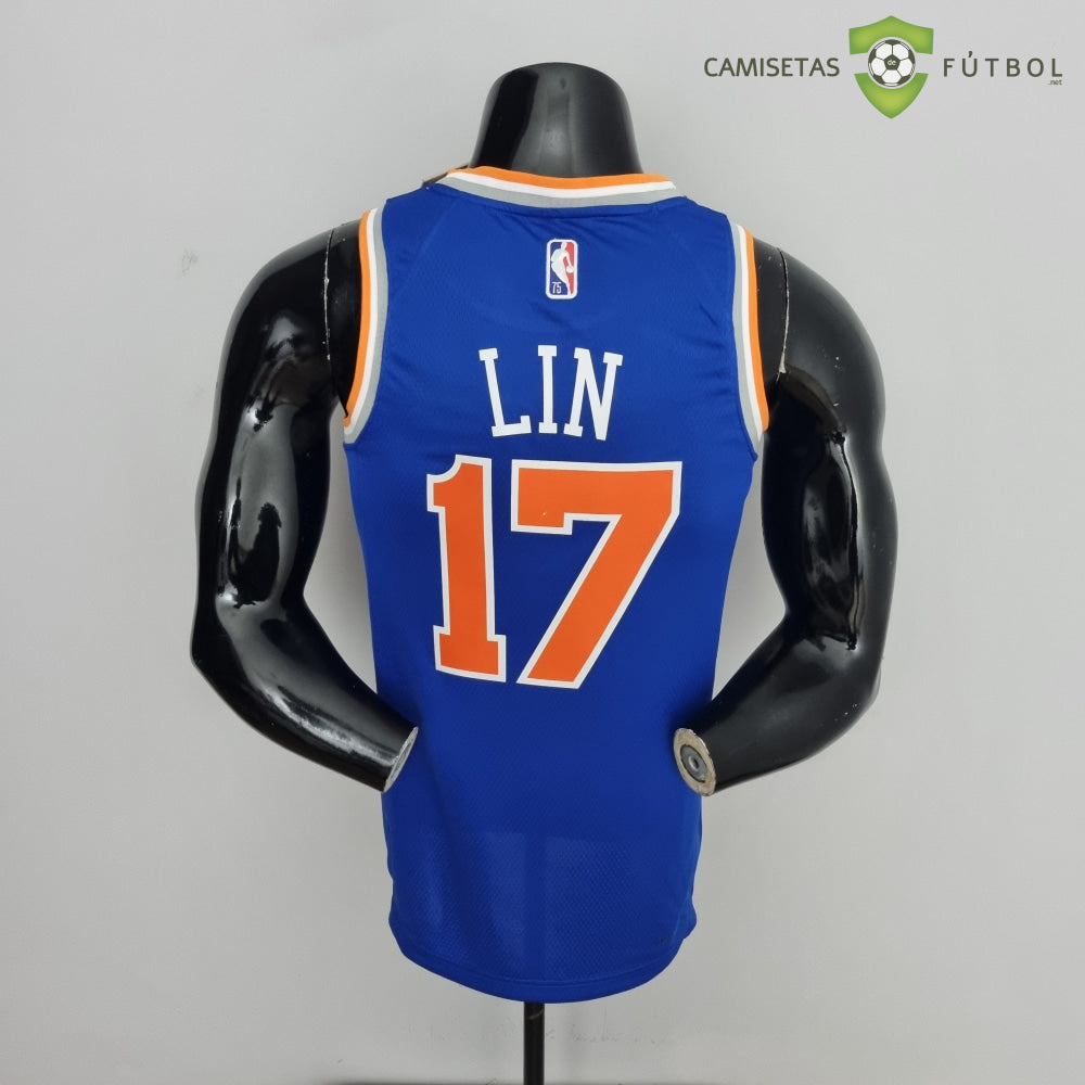 Camiseta New York Knicks 21-22 - Jeremy Lin 17 Azul Naranja Nba
