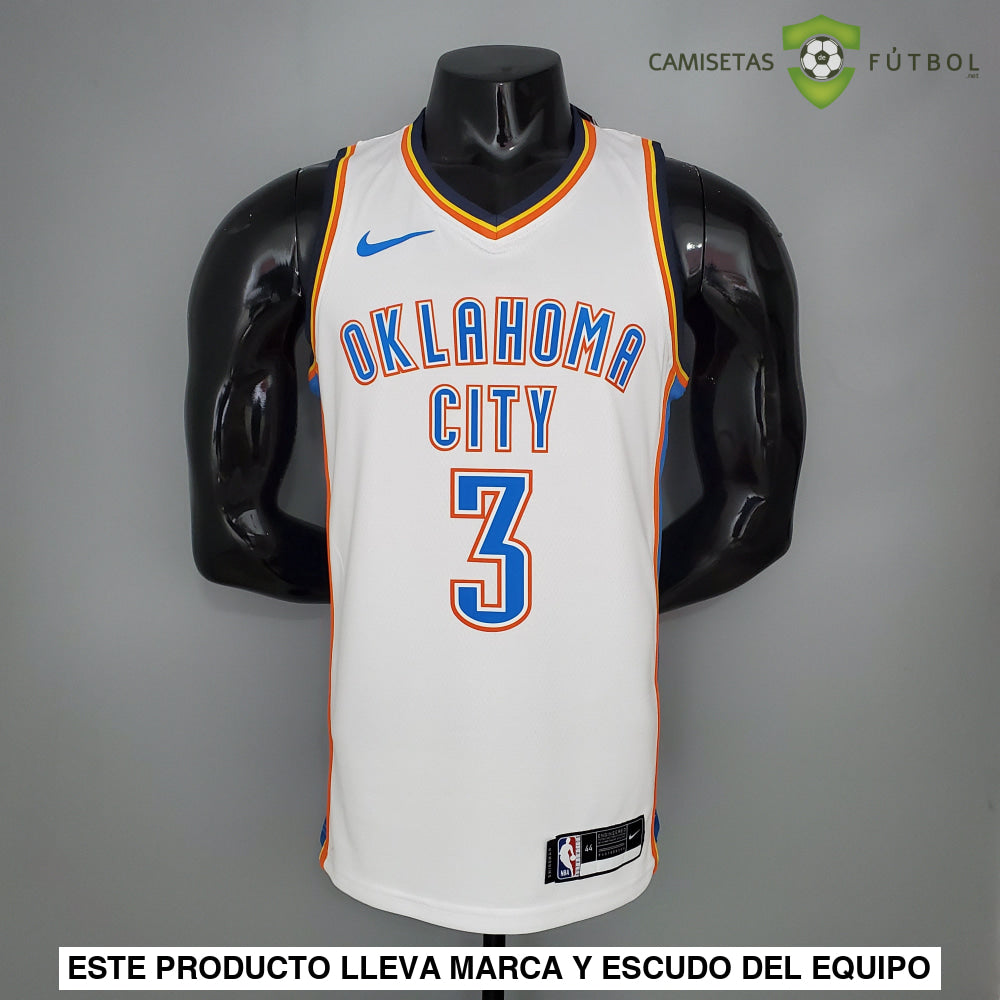 Camiseta Oklahoma City Thunder 21-22 - Chris Paul 3 Blanco Azul Nba