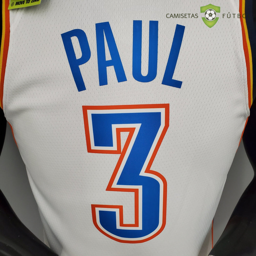Camiseta Oklahoma City Thunder 21-22 - Chris Paul 3 Blanco Azul Nba
