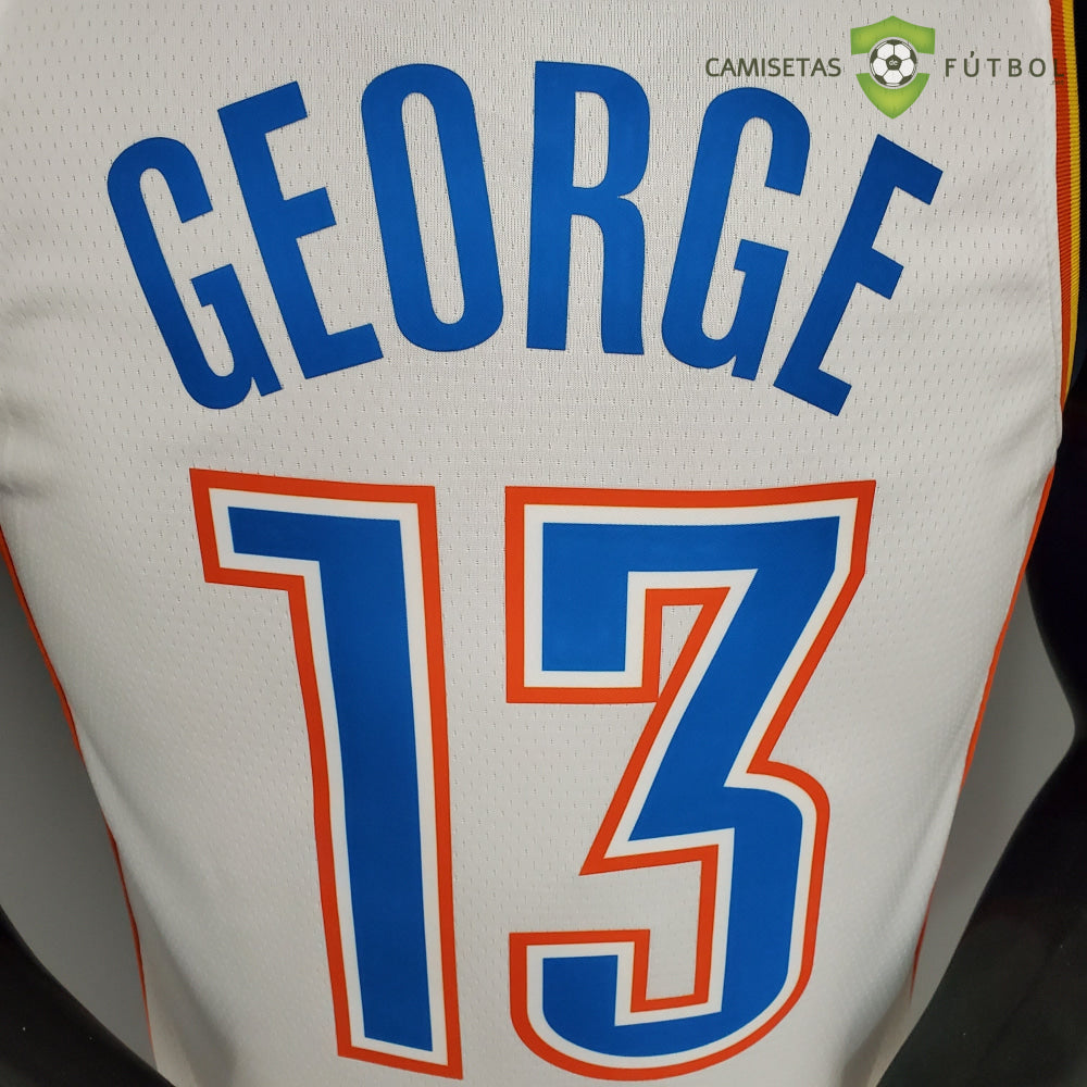 Camiseta Oklahoma City Thunder 21-22 - Paul George 13 Blanco Azul Nba