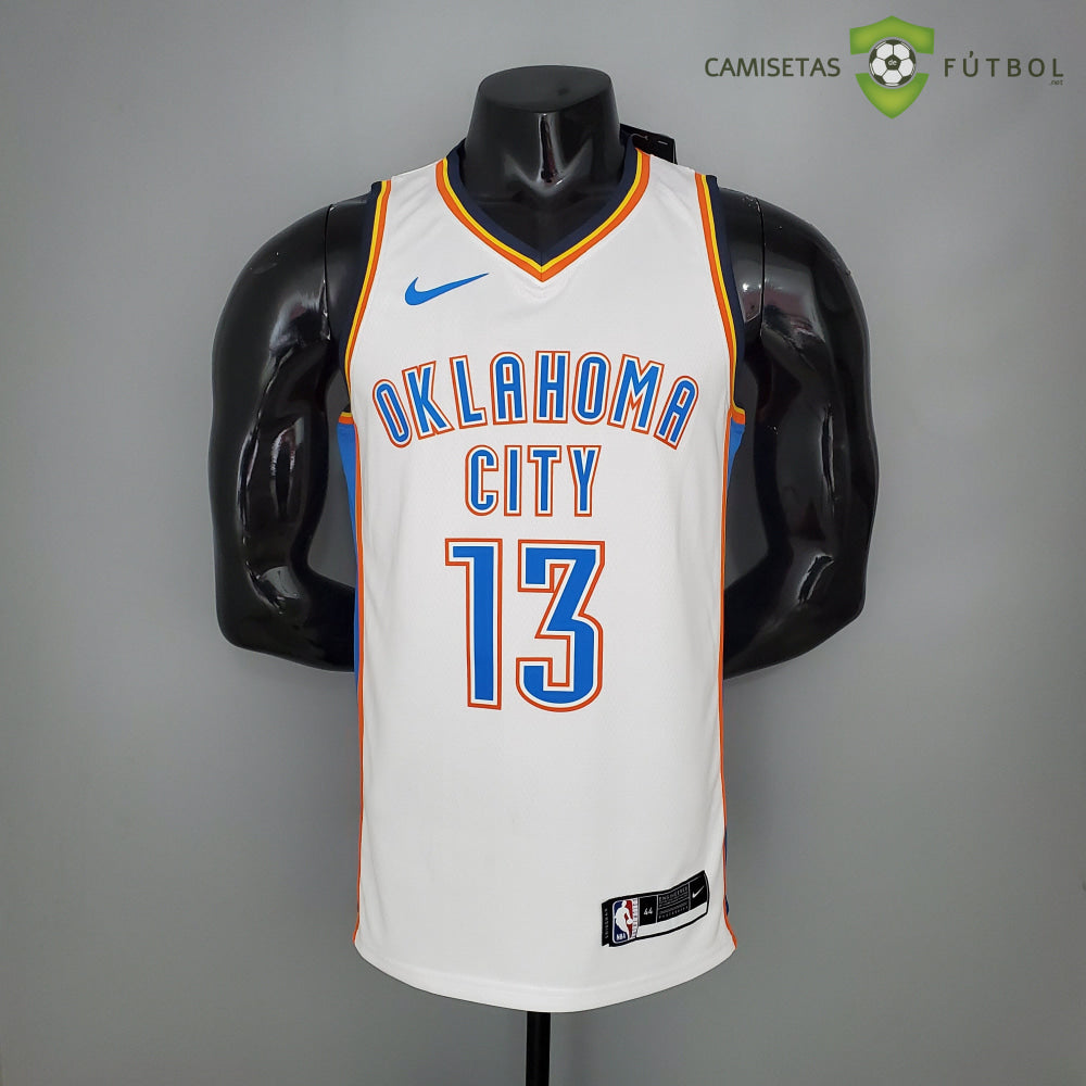 Camiseta Oklahoma City Thunder 21-22 - Paul George 13 Blanco Azul Nba