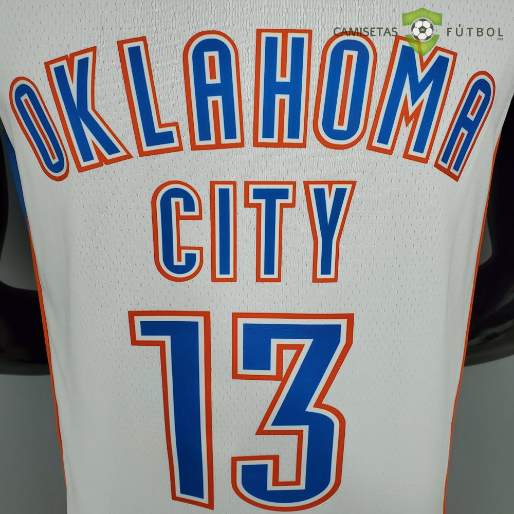 Camiseta Oklahoma City Thunder 21-22 - Paul George 13 Blanco Azul Nba