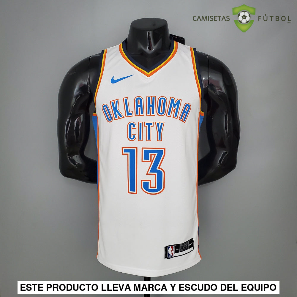 Camiseta Oklahoma City Thunder 21-22 - Paul George 13 Blanco Azul Nba