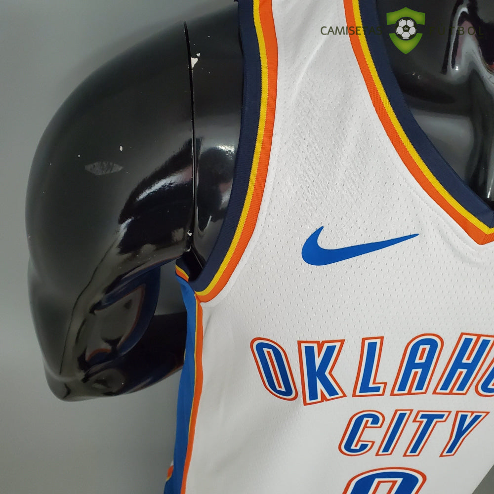 Camiseta Oklahoma City Thunder 21-22 - Russell Westbrook 0 Blanco Azul Nba