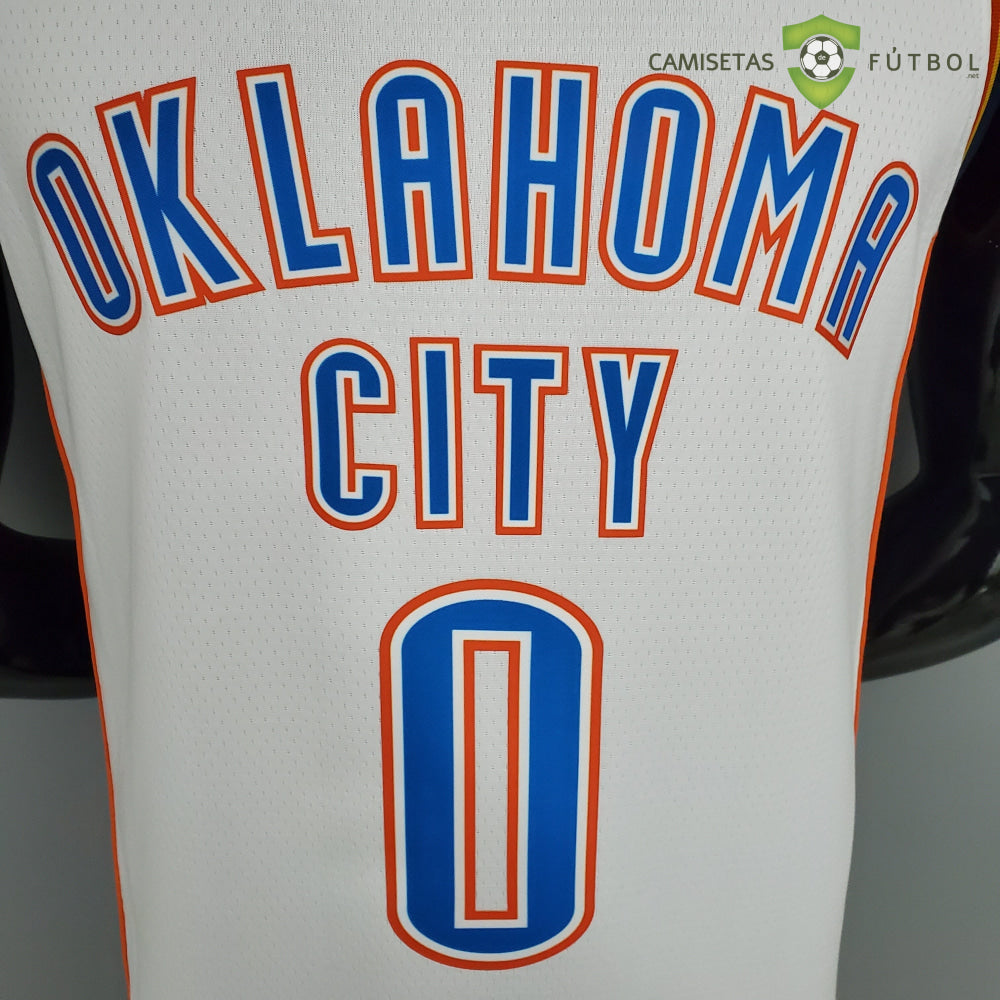 Camiseta Oklahoma City Thunder 21-22 - Russell Westbrook 0 Blanco Azul Nba