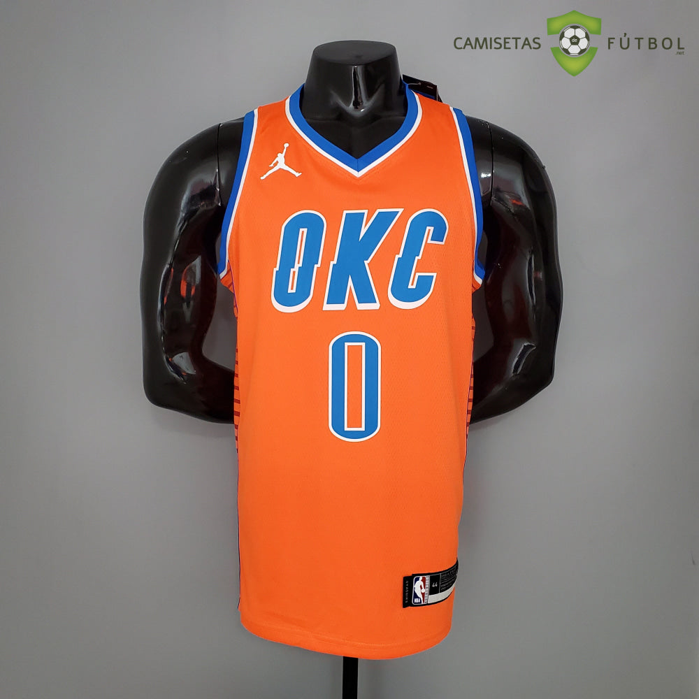Camiseta Oklahoma City Thunder 21-22 - Russell Westbrook 0 Naranja Nba