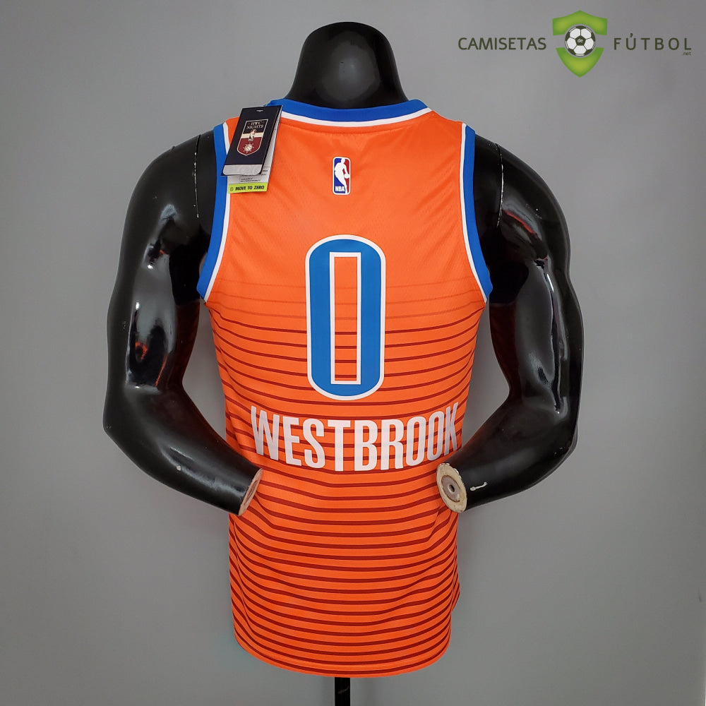 Camiseta Oklahoma City Thunder 21-22 - Russell Westbrook 0 Naranja Nba