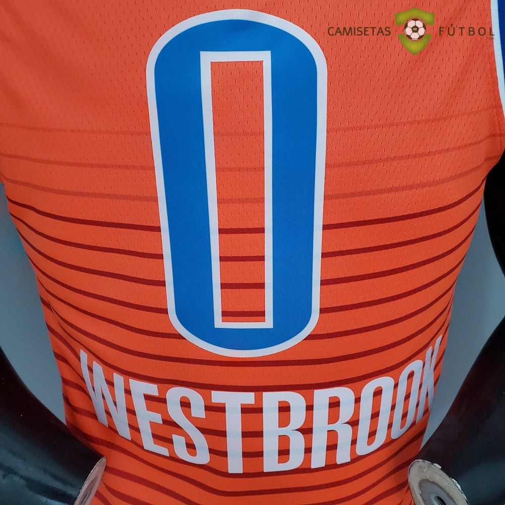 Camiseta Oklahoma City Thunder 21-22 - Russell Westbrook 0 Naranja Nba