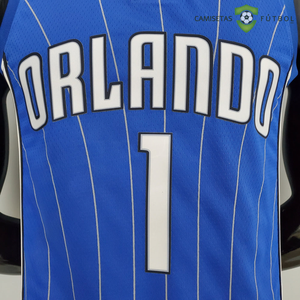 Camiseta Orlando Magic 21-22 - Tracy Mcgrady 1 Azul Rayas Nba