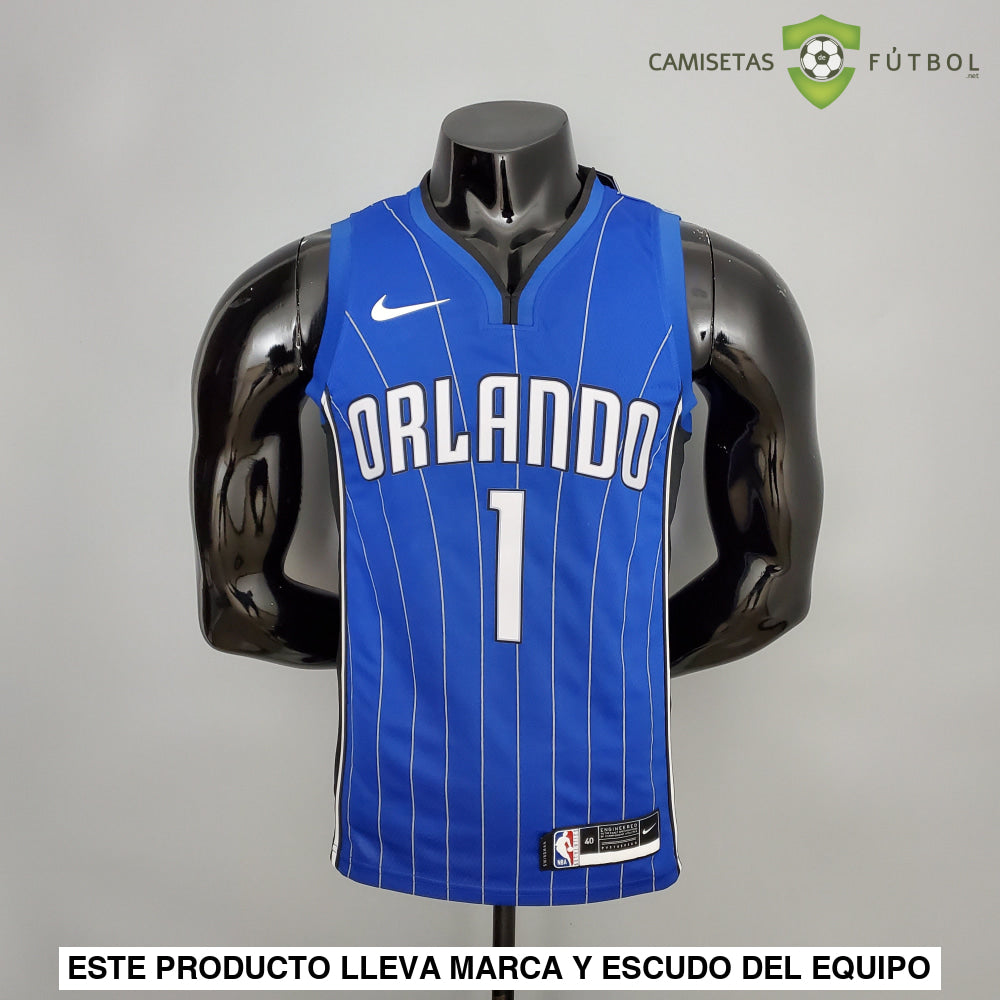 Camiseta Orlando Magic 21-22 - Tracy Mcgrady 1 Azul Rayas Nba