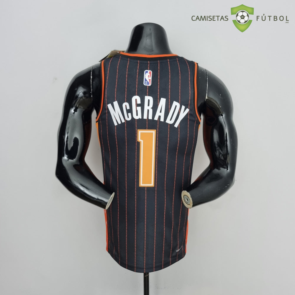 Camiseta Orlando Magic 21-22 - Tracy Mcgrady 1 Negro Rayas Nba