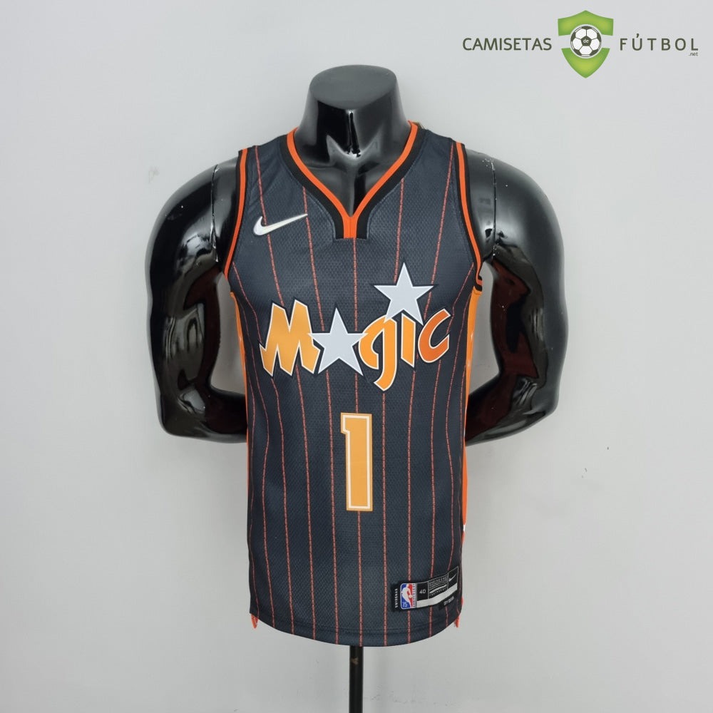 Camiseta Orlando Magic 21-22 - Tracy Mcgrady 1 Negro Rayas Nba