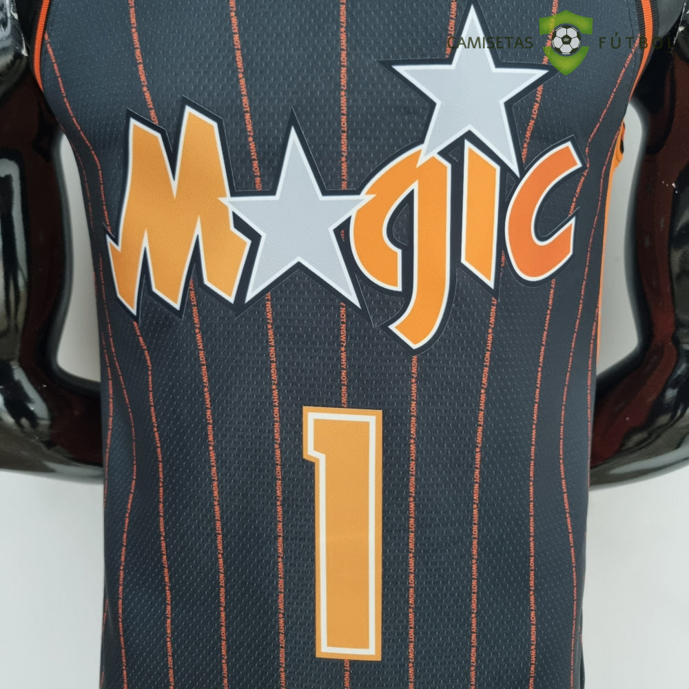 Camiseta Orlando Magic 21-22 - Tracy Mcgrady 1 Negro Rayas Nba