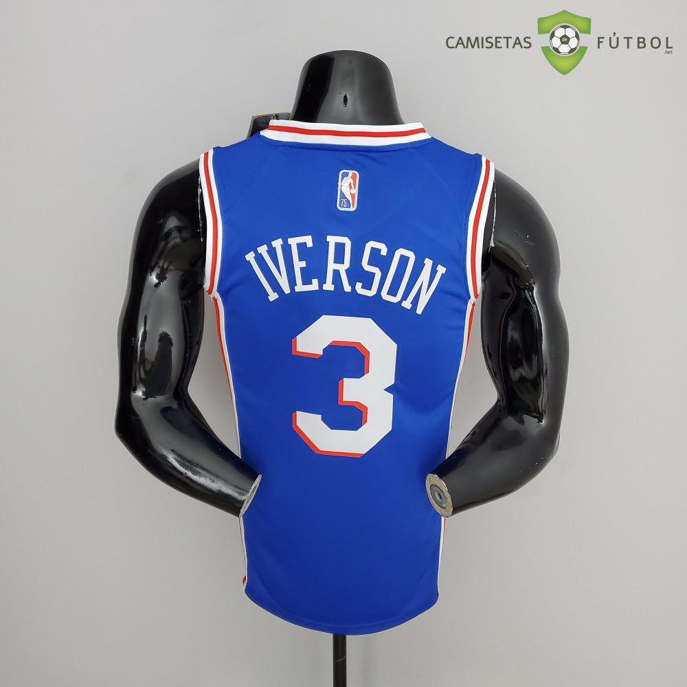 Camiseta Philadelphia 76Ers 21-22 - Allen Iverson 3 Azul Nba