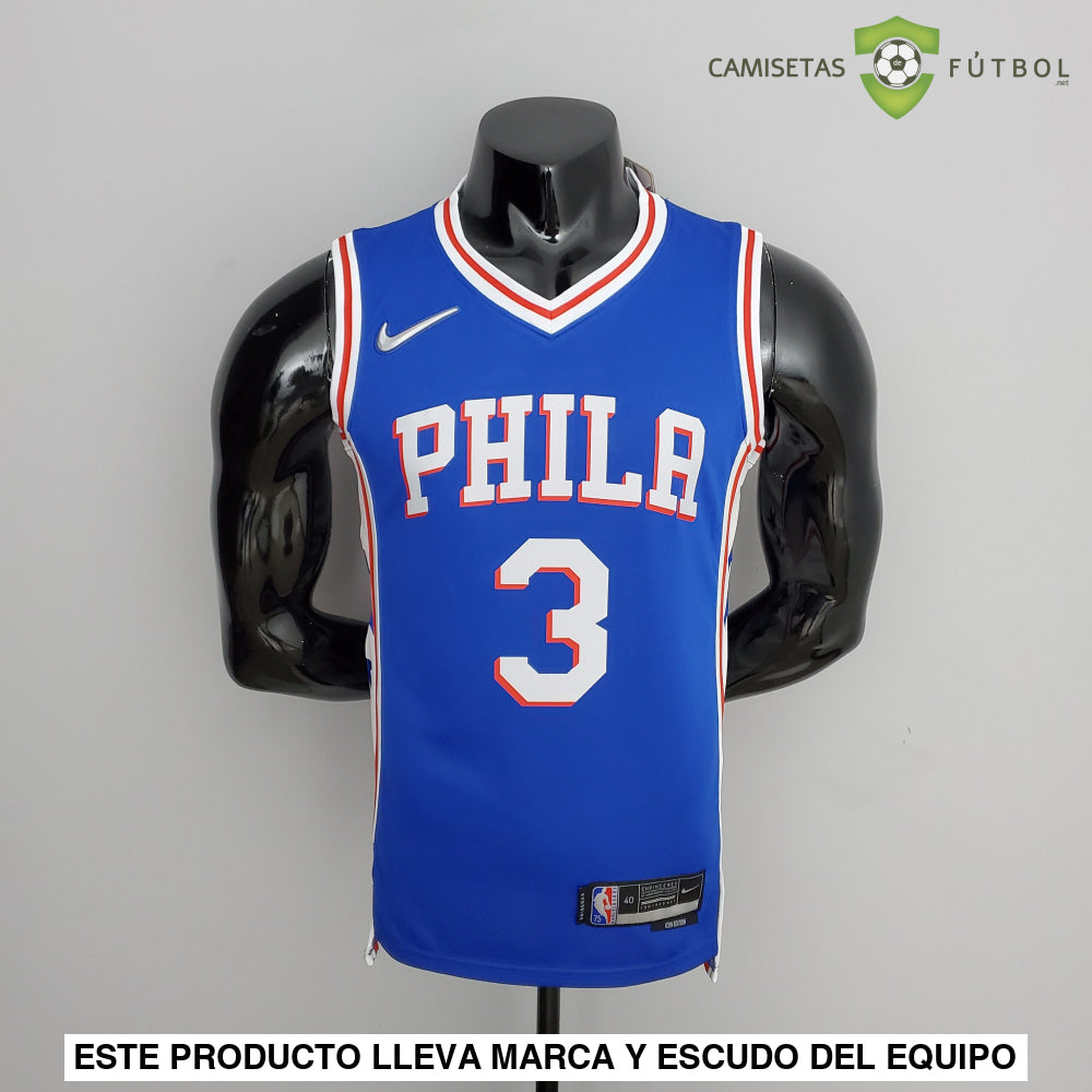 Camiseta Philadelphia 76Ers 21-22 - Allen Iverson 3 Azul Nba