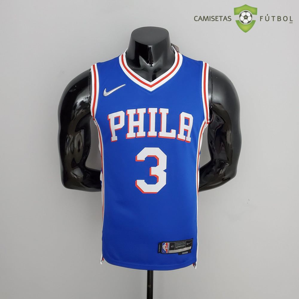 Camiseta Philadelphia 76Ers 21-22 - Allen Iverson 3 Azul Nba