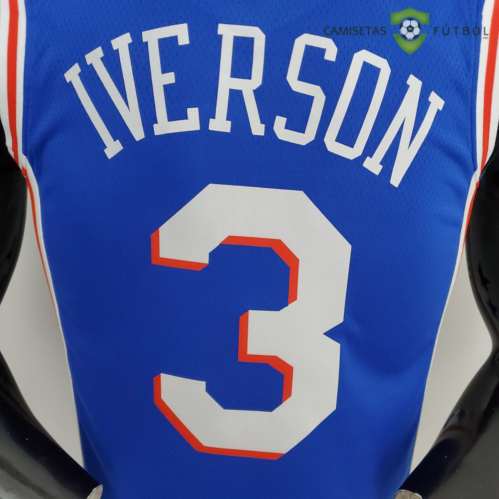 Camiseta Philadelphia 76Ers 21-22 - Allen Iverson 3 Azul Nba