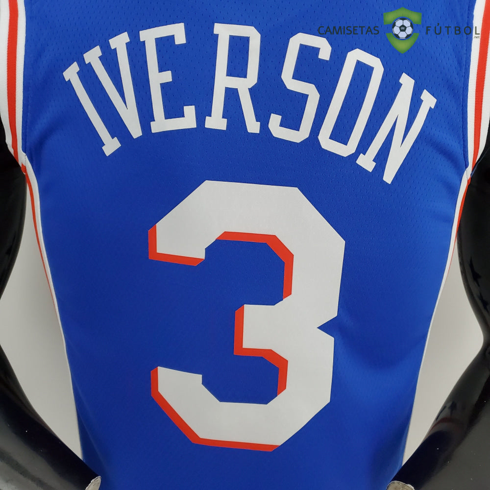 Camiseta Philadelphia 76Ers 21-22 - Allen Iverson 3 Azul Nba