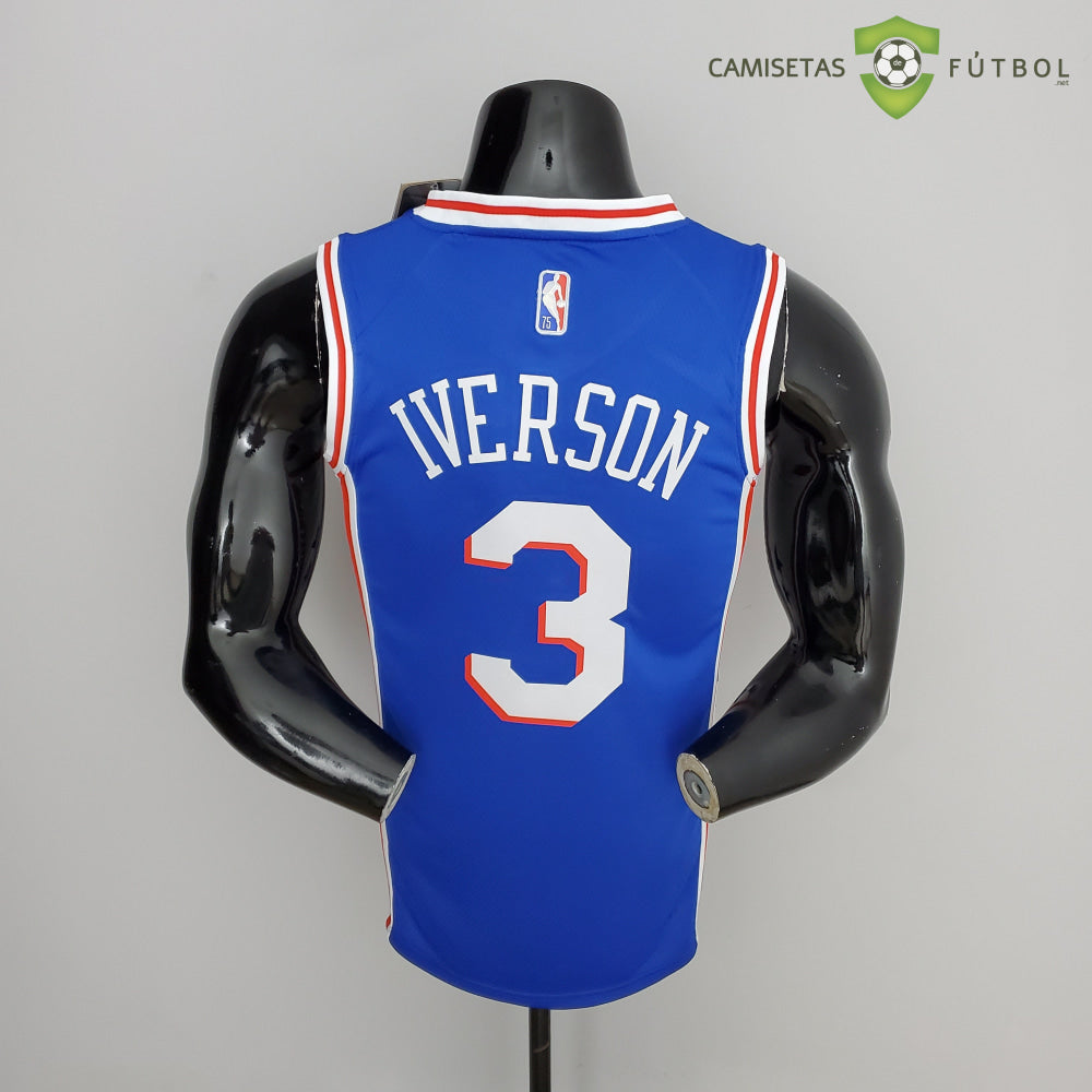 Camiseta Philadelphia 76Ers 21-22 - Allen Iverson 3 Azul Nba