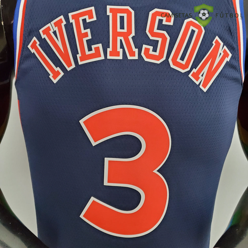 Camiseta Philadelphia 76Ers 21-22 - Allen Iverson 3 Azul Marino Nba