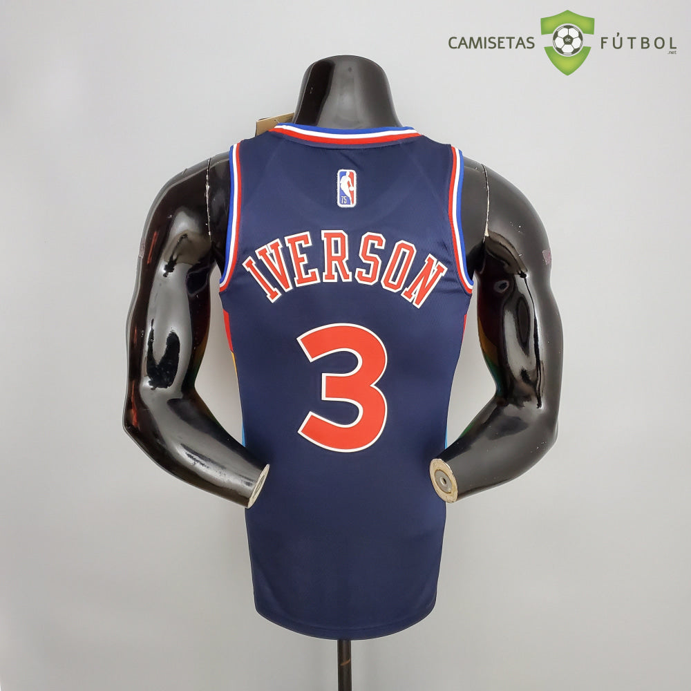 Camiseta Philadelphia 76Ers 21-22 - Allen Iverson 3 Azul Marino Nba