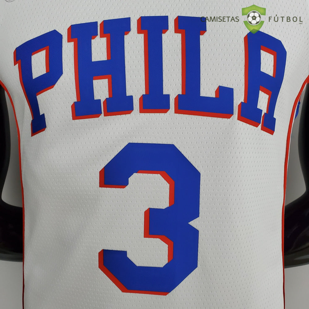 Camiseta Philadelphia 76Ers 21-22 - Allen Iverson 3 Blanco Nba