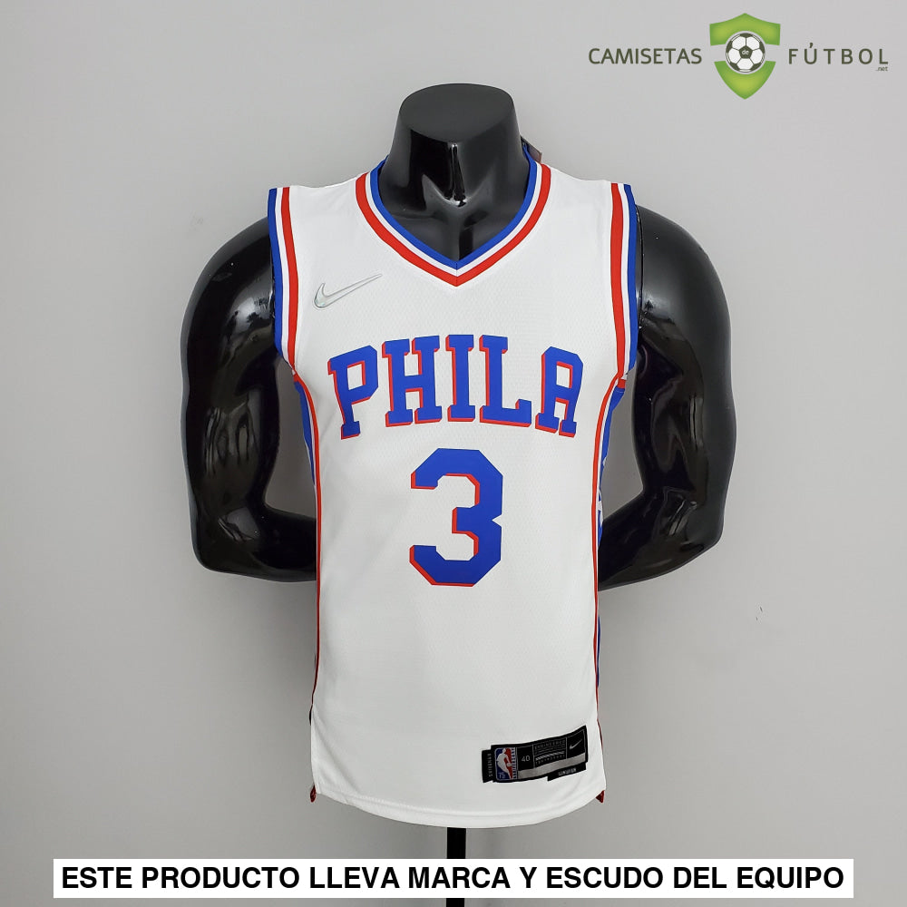 Camiseta Philadelphia 76Ers 21-22 - Allen Iverson 3 Blanco Nba