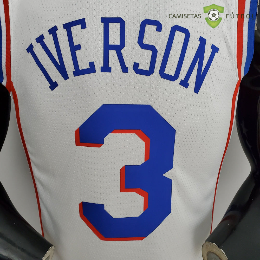 Camiseta Philadelphia 76Ers 21-22 - Allen Iverson 3 Blanco Nba