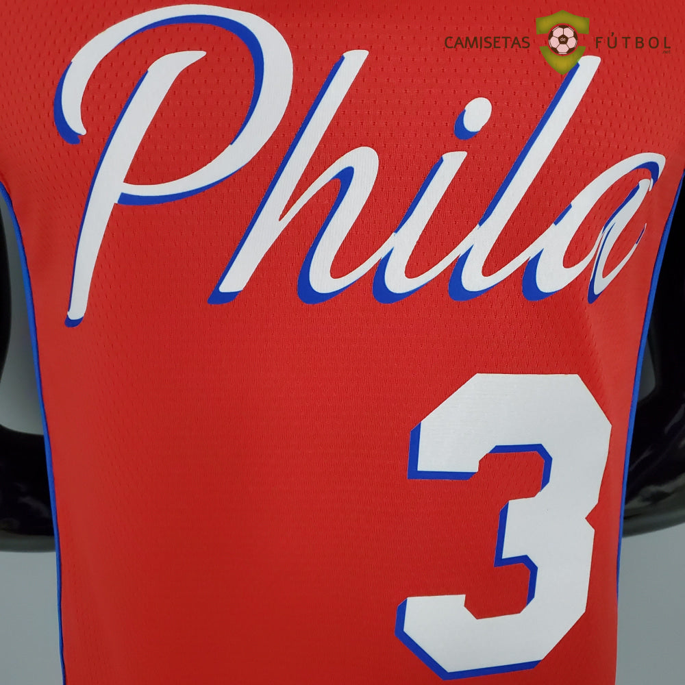 Camiseta Philadelphia 76Ers 21-22 - Allen Iverson 3 Rojo Nba