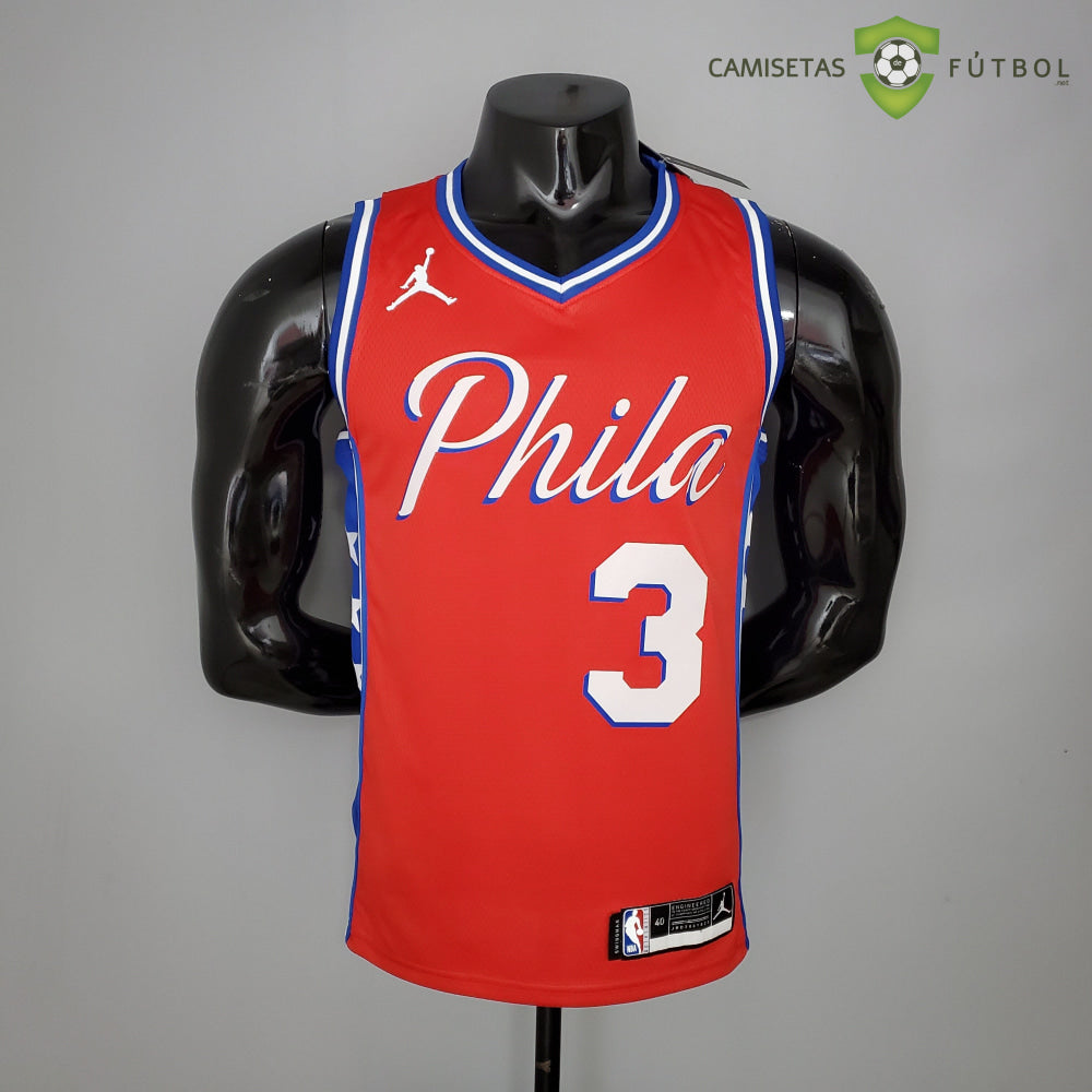 Camiseta Philadelphia 76Ers 21-22 - Allen Iverson 3 Rojo Nba