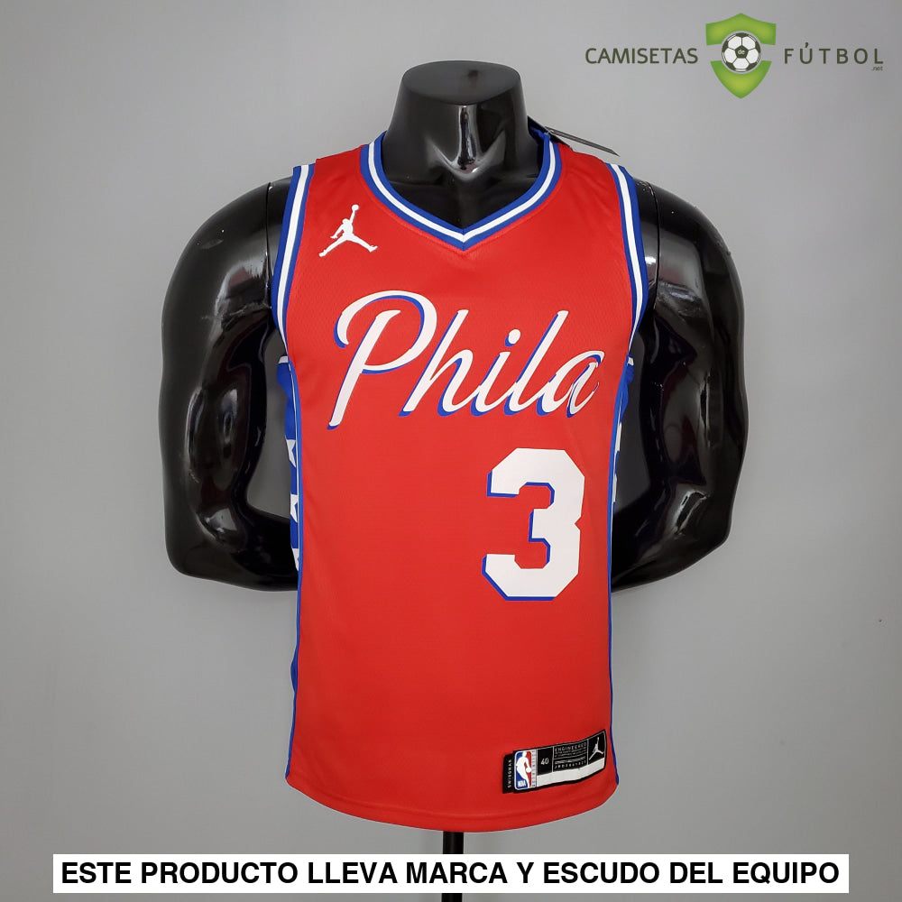 Camiseta Philadelphia 76Ers 21-22 - Allen Iverson 3 Rojo Nba
