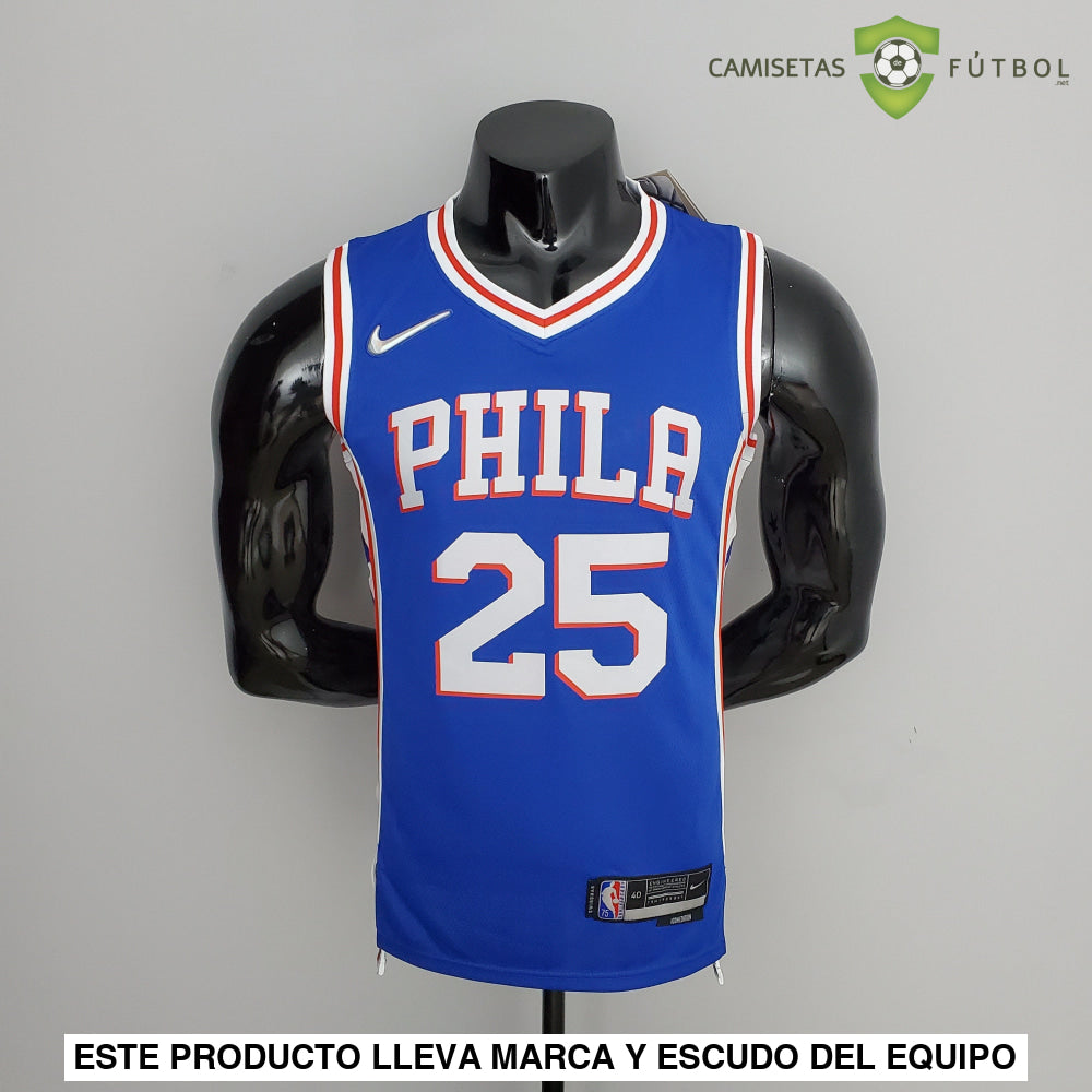Camiseta Philadelphia 76Ers 21-22 - Ben Simmons 25 Azul Nba