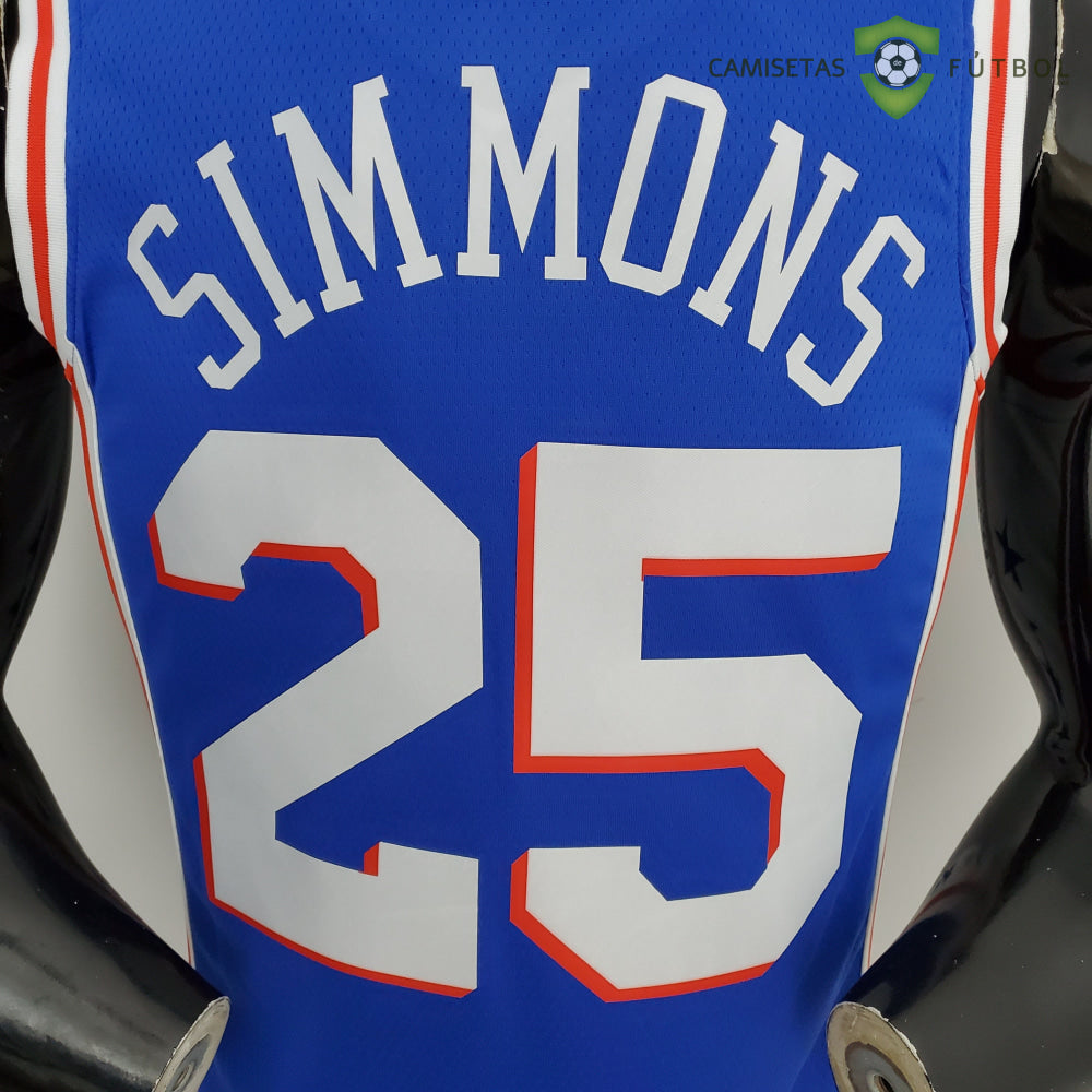 Camiseta Philadelphia 76Ers 21-22 - Ben Simmons 25 Azul Nba