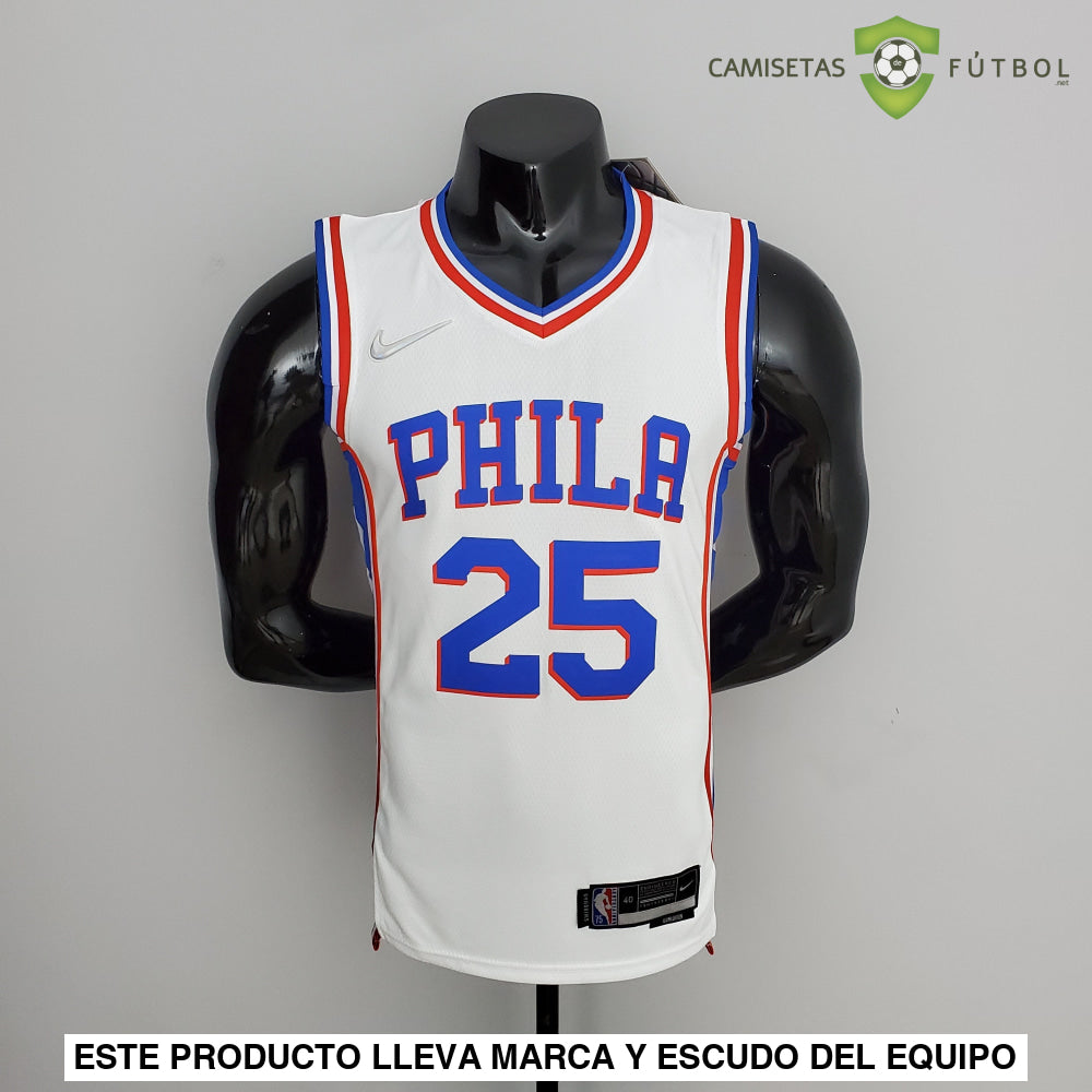 Camiseta Philadelphia 76Ers 21-22 - Ben Simmons 25 Blanco Nba
