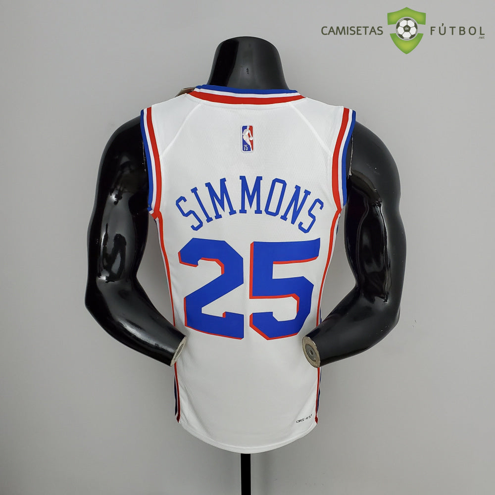 Camiseta Philadelphia 76Ers 21-22 - Ben Simmons 25 Blanco Nba