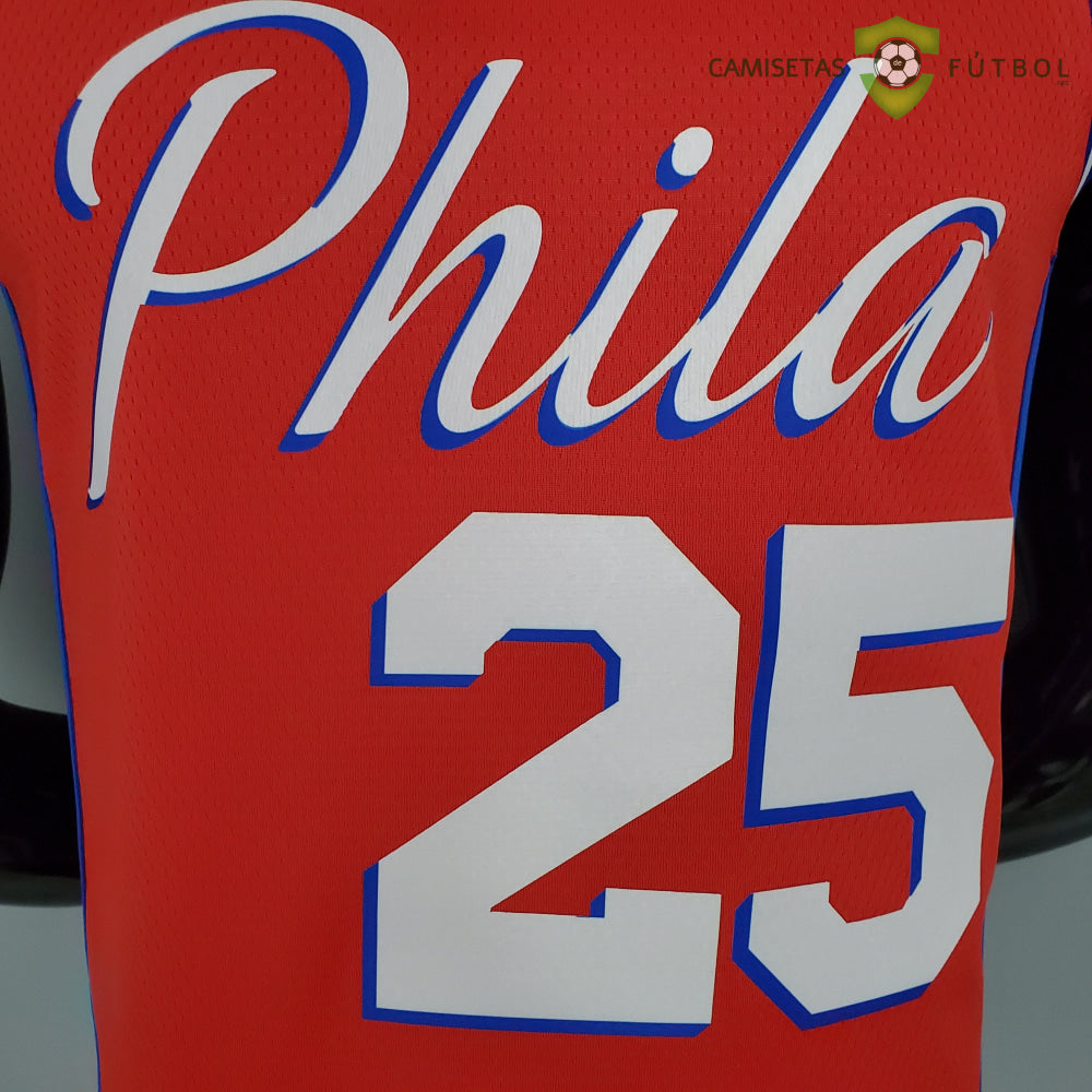 Camiseta Philadelphia 76Ers 21-22 - Ben Simmons 25 Rojo Nba