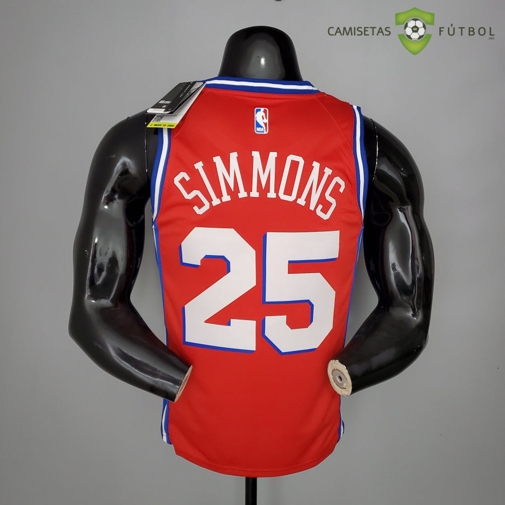 Camiseta Philadelphia 76Ers 21-22 - Ben Simmons 25 Rojo Nba