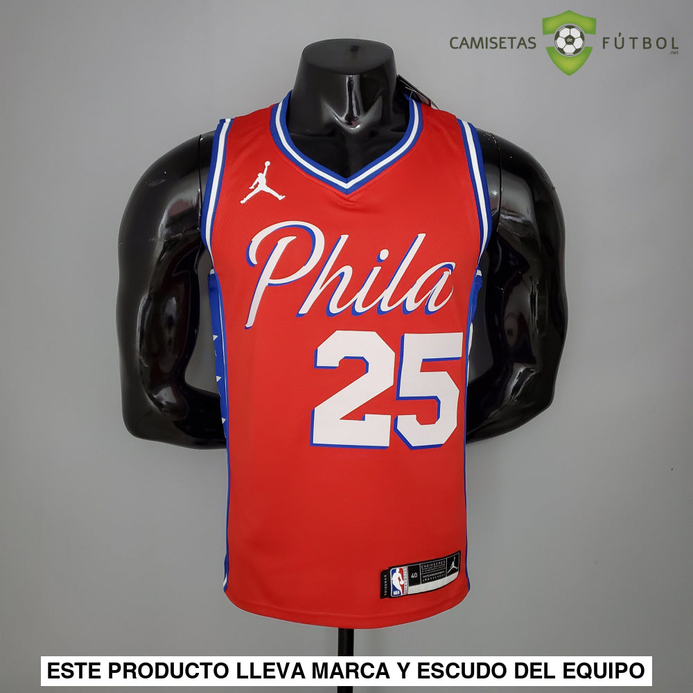Camiseta Philadelphia 76Ers 21-22 - Ben Simmons 25 Rojo Nba