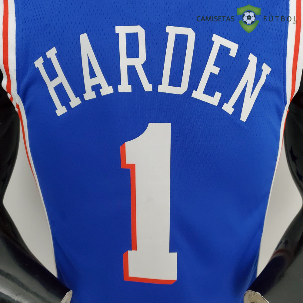 Camiseta Philadelphia 76Ers 21-22 - James Harden 1 Azul Nba