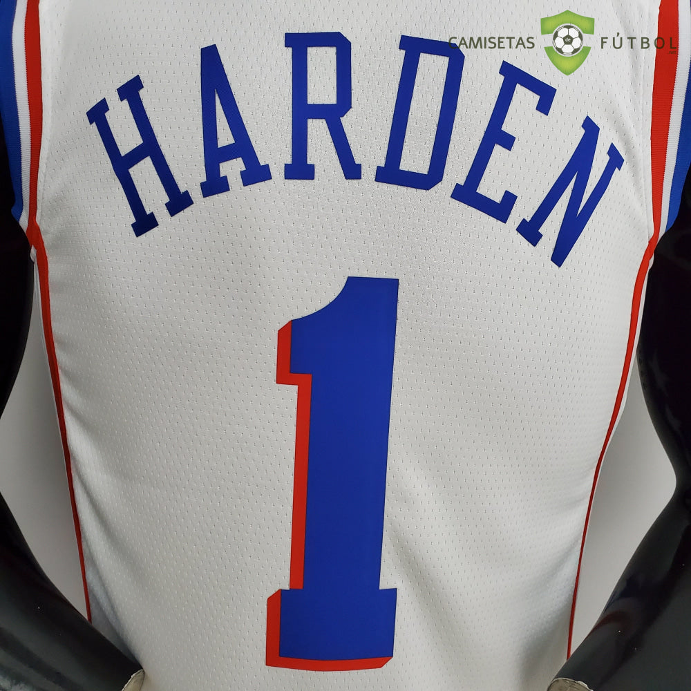 Camiseta Philadelphia 76Ers 21-22 - James Harden 1 Blanco Nba