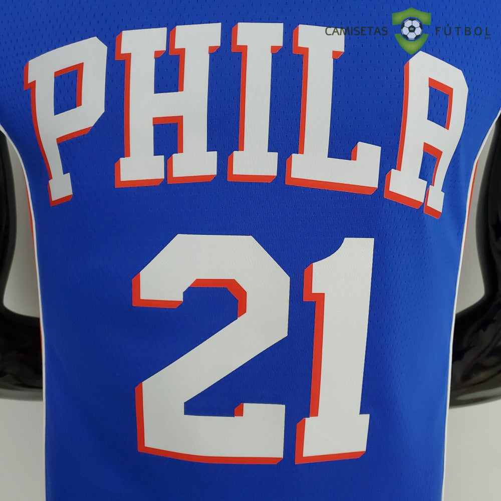 Camiseta Philadelphia 76Ers 21-22 - Joel Embiid 21 Azul Nba